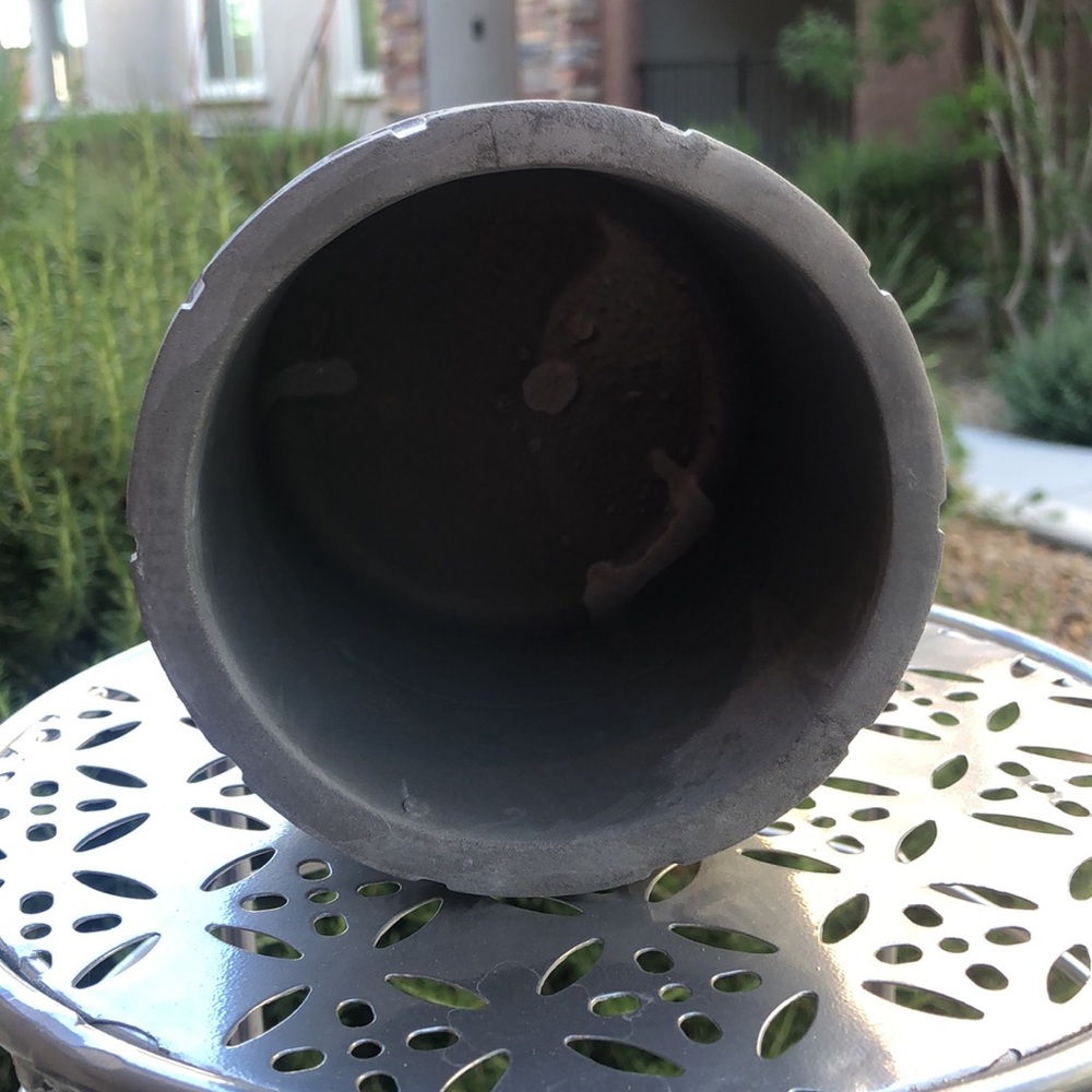 Carved Geometric Pattern Natural Cement Concrete Planter Flower Pot Decor Accent - Picture 3 of 6